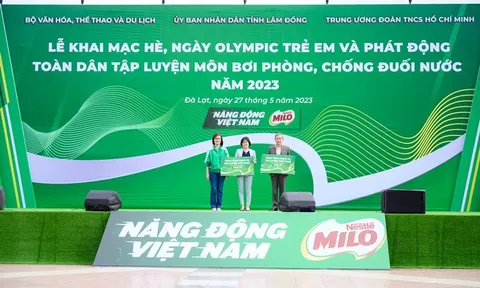 Gần 3.000 người tham dự Lễ Khai mạc hè,  Ngày Olympic trẻ em và Chương trình bơi an toàn, phòng, chống đuối nước năm 2023