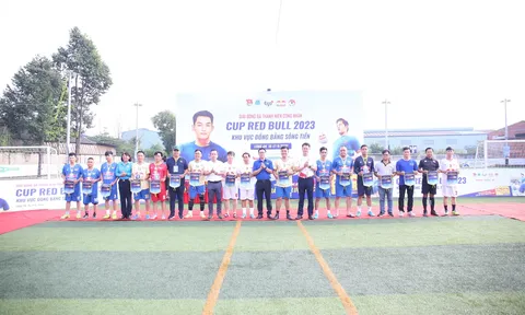 Khai mạc Giải bóng đá Thanh niên công nhân Cup Red Bull 2023 khu vực Đồng bằng Sông Tiền