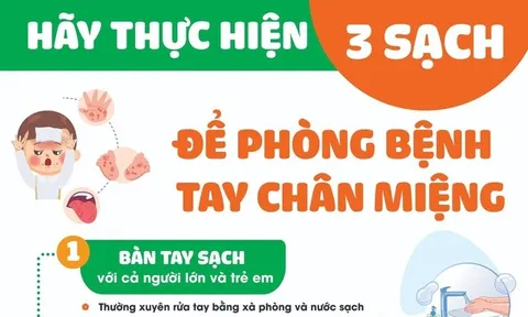 '3 sạch' để phòng bệnh tay chân miệng