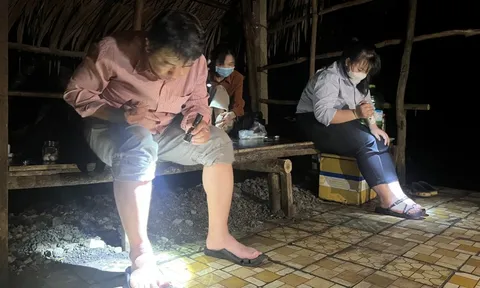 Cận cảnh nhân viên y tế lấy thân 'làm mồi' nhử muỗi trong đêm