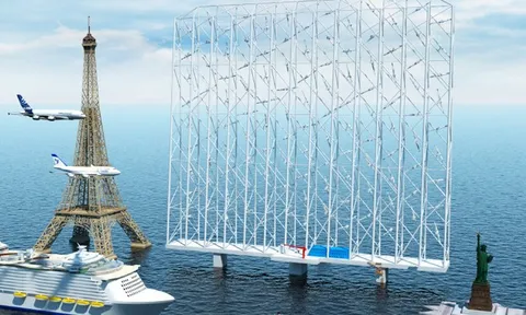 “Thợ săn gió” Windcatcher sừng sững giữa biển khơi