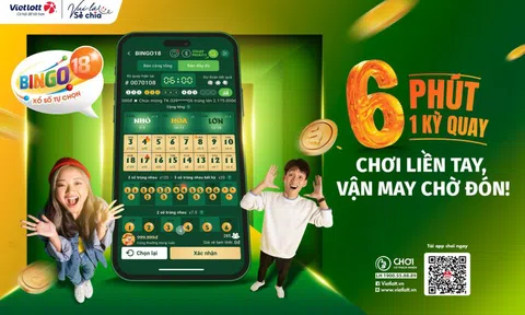 6 phút “chạm” may mắn trên điện thoại với Bingo18