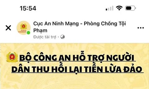 Trang thông tin tên cơ quan công an giúp lấy lại tiền lừa đảo đều là mạo danh