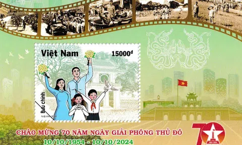 Phát hành bộ tem "Chào mừng 70 năm Ngày Giải phóng Thủ đô