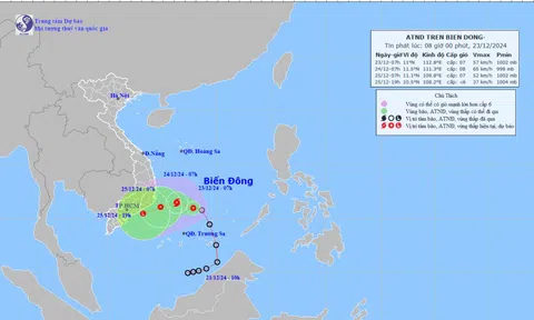 Áp thấp nhiệt đới trên Biển Đông khả năng mạnh lên thành bão