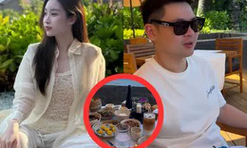 "Dâu hào môn" Đỗ Mỹ Linh tung ảnh hẹn hò Chủ tịch Hà Nội FC ở nước ngoài, bữa sáng thượng lưu gây chú ý