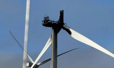 Sự cố khiến “bà hỏa” ghé thăm trang trại điện gió 194MW