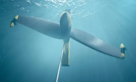 Turbine to như máy bay phản lực “lội” ngược dòng hải lưu để tạo ra điện