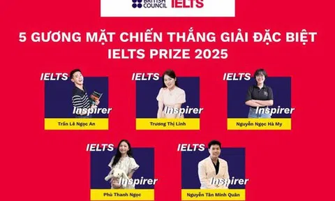 Vinh danh 5 thí sinh Việt Nam nhận Giải Đặc biệt của cuộc thi IELTS Prize 2025
