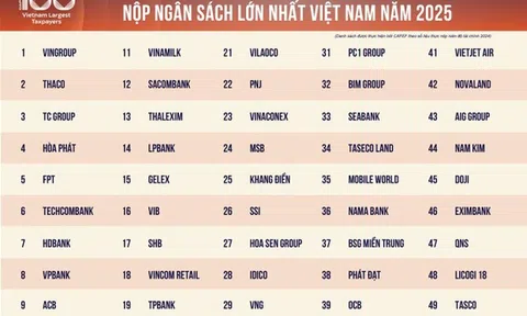 100 doanh nghiệp tư nhân dẫn đầu PRIVATE 100 nộp ngân sách 244.400 tỷ đồng