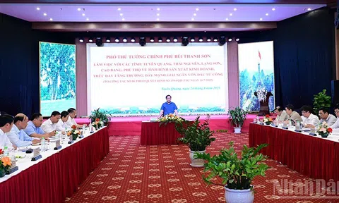 Phó Thủ tướng Bùi Thanh Sơn làm việc với 5 địa phương nhằm thúc đẩy giải ngân vốn đầu tư công