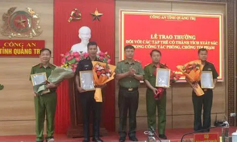 Khen thưởng thành tích xuất sắc của các đơn vị phá án tại Quảng Trị