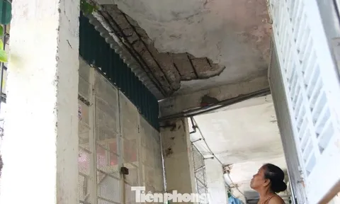 Chung cư xuống cấp, trần rơi lả tả