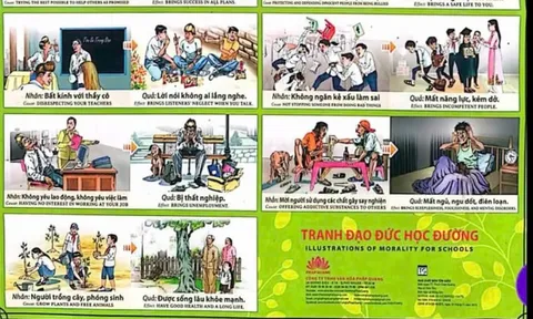 Trường tiểu học treo tranh “luật nhân quả”: Cơ quan chức năng lên tiếng