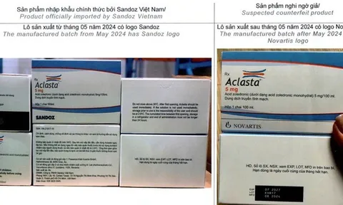 Sở Y tế TP HCM thông báo khẩn thu hồi một sản phẩm thuốc có dấu hiệu giả mạo