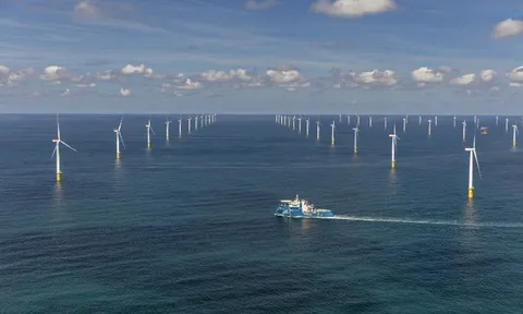 Trang trại điện gió với hơn 100 turbine đang hình thành trên Biển Baltic