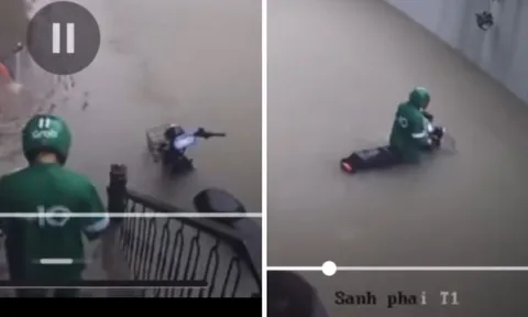 Nhà máy xe ở Hà Nội có xe điện 'tàu ngầm' rẻ hơn Vision, ngập gần hết yên nhưng Grab vẫn bon bon ship đồ