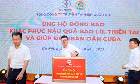 EVNNPT quyên góp ủng hộ đồng bào khắc phục hậu quả bão lũ, thiên tai