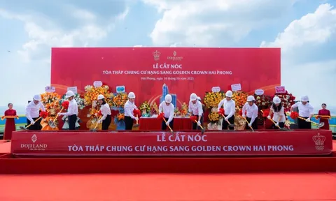 Golden Crown Hai Phong chính thức cất nóc, khẳng định vị thế biểu tượng phố Cảng