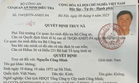 Truy nã đặc biệt Chủ tịch HĐQT Tổng Công ty Cây xanh Công Minh