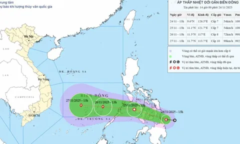 Không khí lạnh tăng cường, áp thấp nhiệt đới sắp vào Biển Đông