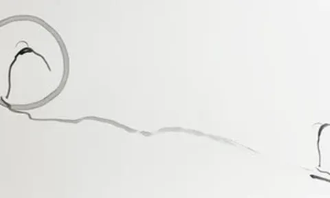 'Sốc' với thiền hoạ tối giản cực hạn chỉ với trắng - đen và những khoảng trống