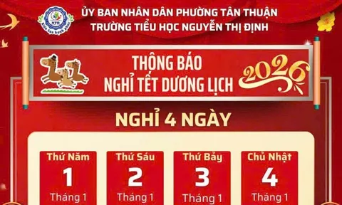 Nhiều trường học ở TPHCM cho học sinh nghỉ Tết Dương lịch 4 ngày
