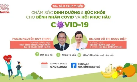 Tư vấn trực tuyến về chăm sóc dinh dưỡng & SK cho bệnh nhân Covid – hồi phục sau Covid