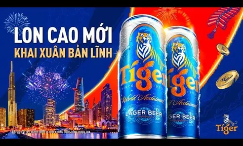 Tiger Beer gửi lời chúc khai xuân bản lĩnh với lon cao mới