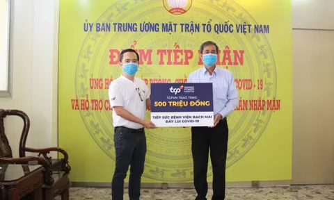 TCPVN hỗ trợ 500 triệu đồng cho Bệnh viện Bạch Mai đẩy lùi dịch Covid-19