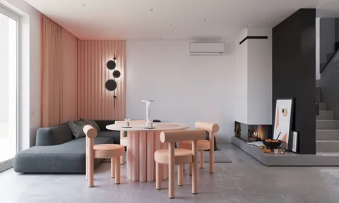 Căn hộ với điểm nhấn màu hồng mềm mại