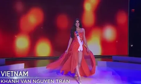 Cận cảnh trang phục dạ hội của Hoa hậu Khánh Vân tại bán kết Miss Universe