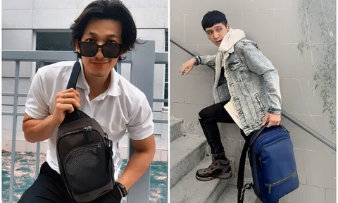 Tronie Ngô và Liên Bỉnh Phát khoe phong cách phối đồ cực ngầu khi diện balo