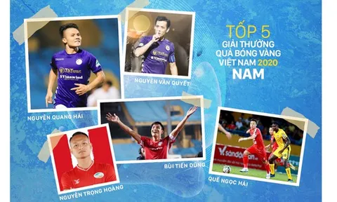 Hôm nay, Gala trao Giải thưởng Quả bóng vàng Việt Nam 2020 - Đêm tôn vinh tài năng